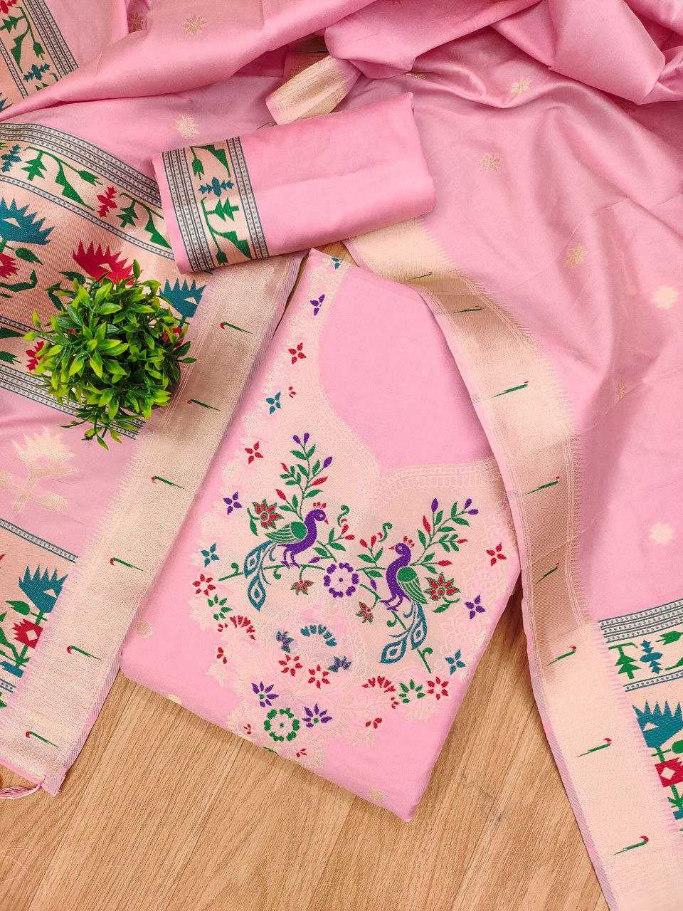 Ynf Soft Silk KESH714 004 Suits & Dresses Wholesale Unstitched Suits Ladies Silk Suit Designer Suits Manufacturer- Kapda Export