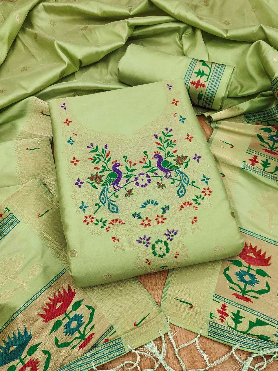 Ynf Soft Silk KESH714 004 Suits & Dresses Wholesale Unstitched Suits Ladies Silk Suit Designer Suits Manufacturer- Kapda Export