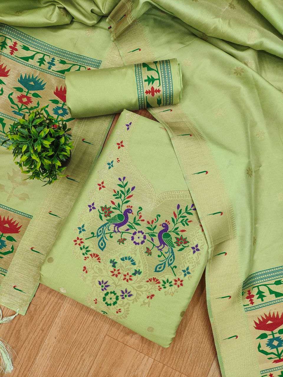 Ynf Soft Silk KESH714 004 Suits & Dresses Wholesale Unstitched Suits Ladies Silk Suit Designer Suits Manufacturer- Kapda Export