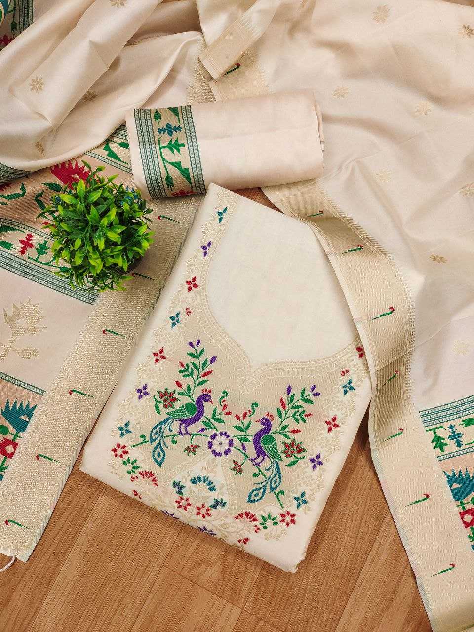 Ynf Soft Silk KESH714 004 Suits & Dresses Wholesale Unstitched Suits Ladies Silk Suit Designer Suits Manufacturer- Kapda Export