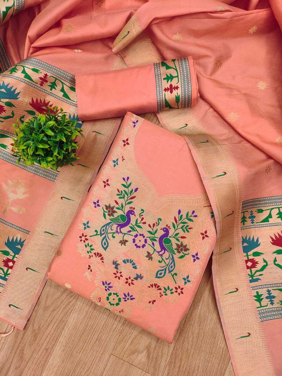 Ynf Soft Silk KESH714 004 Suits & Dresses Wholesale Unstitched Suits Ladies Silk Suit Designer Suits Manufacturer- Kapda Export