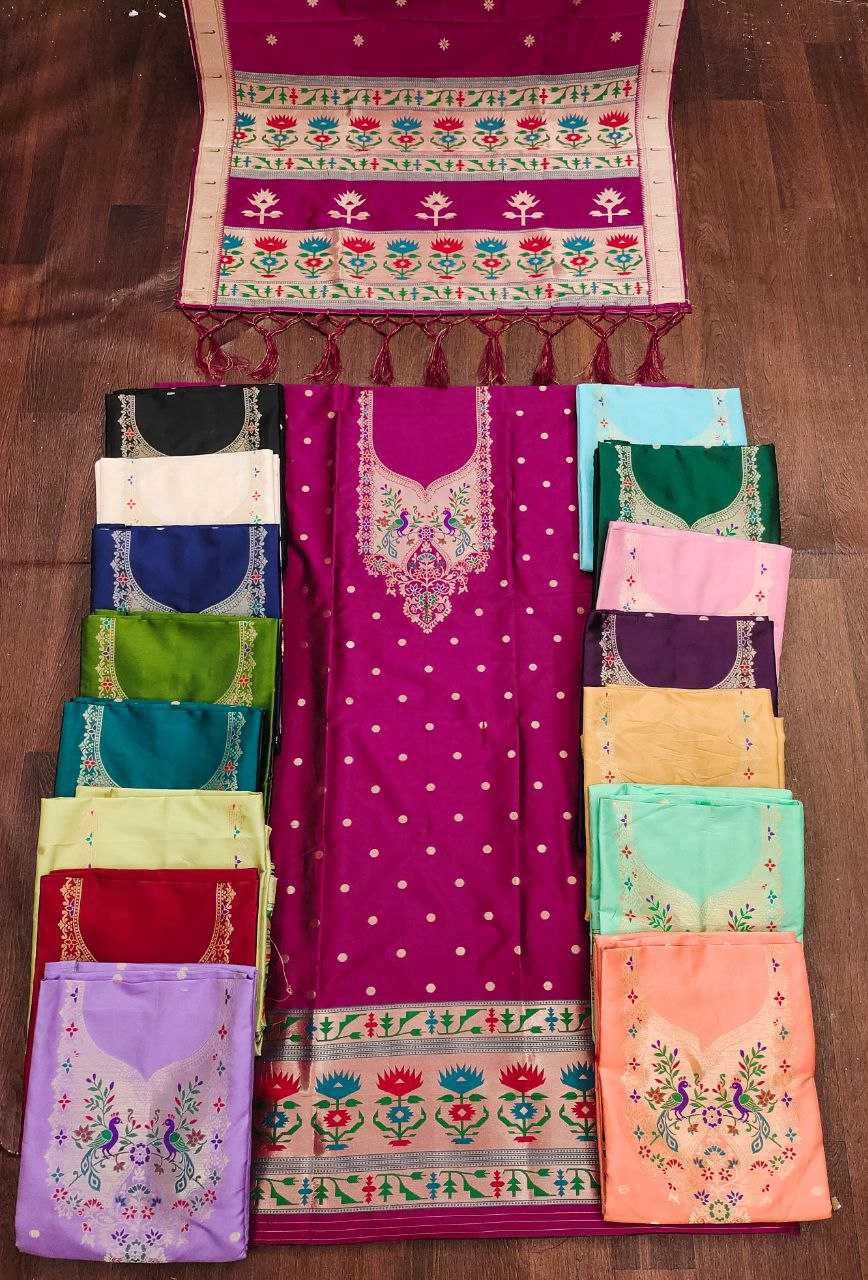 Ynf Soft Silk KESH714 004 Suits & Dresses Wholesale Unstitched Suits Ladies Silk Suit Designer Suits Manufacturer- Kapda Export