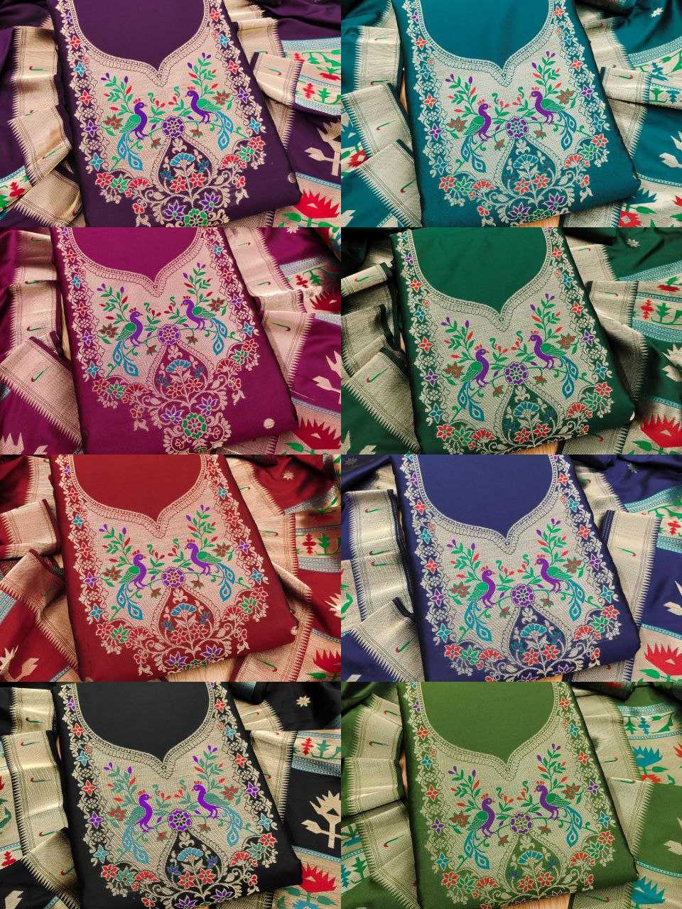 Ynf Soft Silk KESH714 004 Suits & Dresses Wholesale Unstitched Suits Ladies Silk Suit Designer Suits Manufacturer- Kapda Export