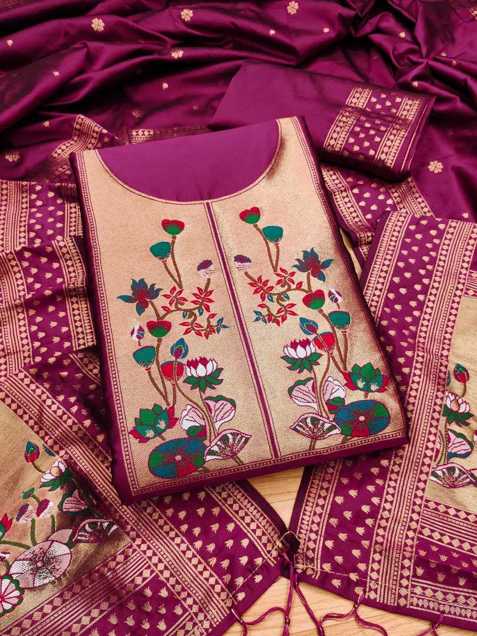 Ynf Soft Silk KESH714 006 Suits & Dresses Wholesale Unstitched Suits Party wear suits Ethnic Dresses Manufacturer- Kapda Export