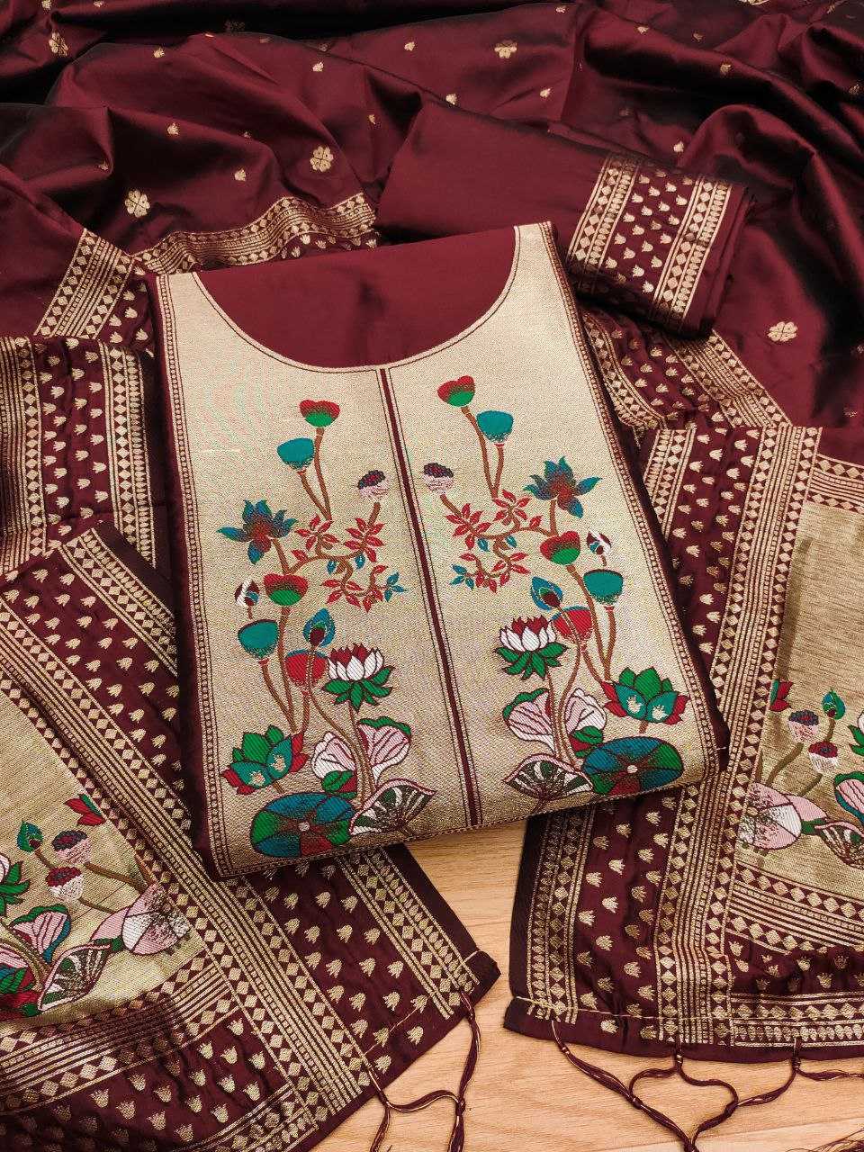 Ynf Soft Silk KESH714 006 Suits & Dresses Wholesale Unstitched Suits Party wear suits Ethnic Dresses Manufacturer- Kapda Export