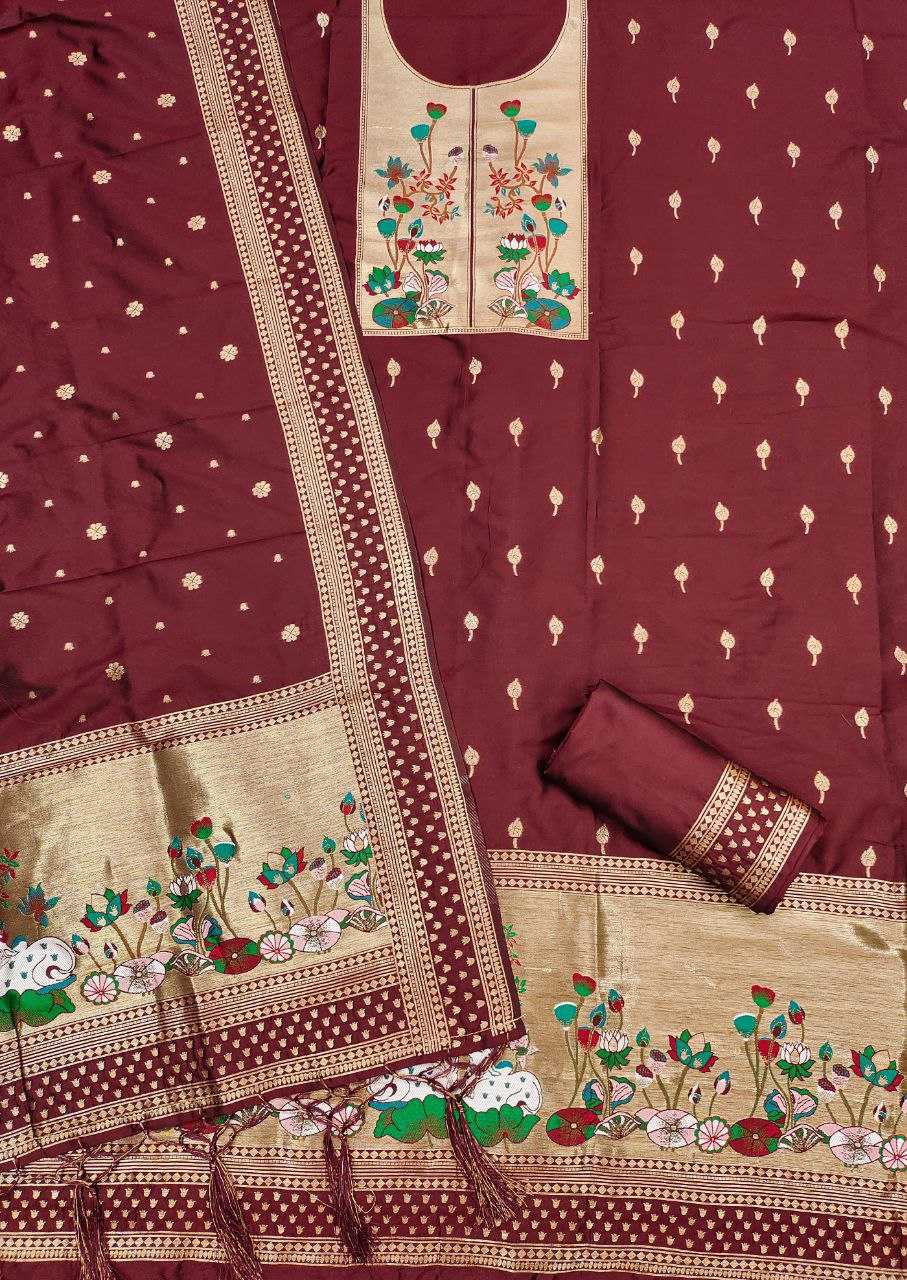 Ynf Soft Silk KESH714 006 Suits & Dresses Wholesale Unstitched Suits Party wear suits Ethnic Dresses Manufacturer- Kapda Export