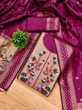 Ynf Soft Silk KESH714 007 Suits & Dresses Wholesale Unstitched Suits Wedding Suits Designer Suits Manufacturer- Kapda Export