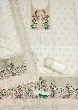 Ynf Soft Silk KESH714 007 Suits & Dresses Wholesale Unstitched Suits Wedding Suits Designer Suits Manufacturer- Kapda Export