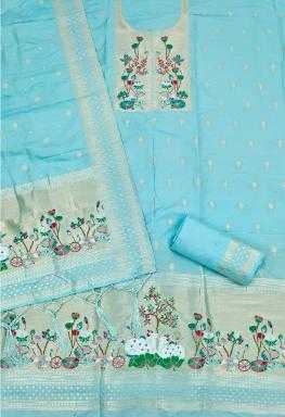 Ynf Soft Silk KESH714 007 Suits & Dresses Wholesale Unstitched Suits Wedding Suits Designer Suits Manufacturer- Kapda Export