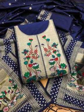 Ynf Soft Silk KESH714 007 Suits & Dresses Wholesale Unstitched Suits Wedding Suits Designer Suits Manufacturer- Kapda Export