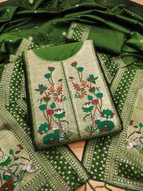 Ynf Soft Silk KESH714 007 Suits & Dresses Wholesale Unstitched Suits Wedding Suits Designer Suits Manufacturer- Kapda Export