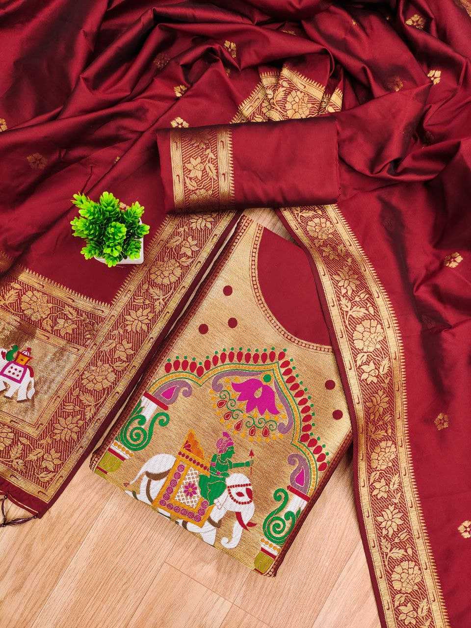 Ynf Soft Silk KESH714 014 Suits & Dresses Wholesale Unstitched Suits Wedding Suits Designer Suits Manufacturer- Kapda Export