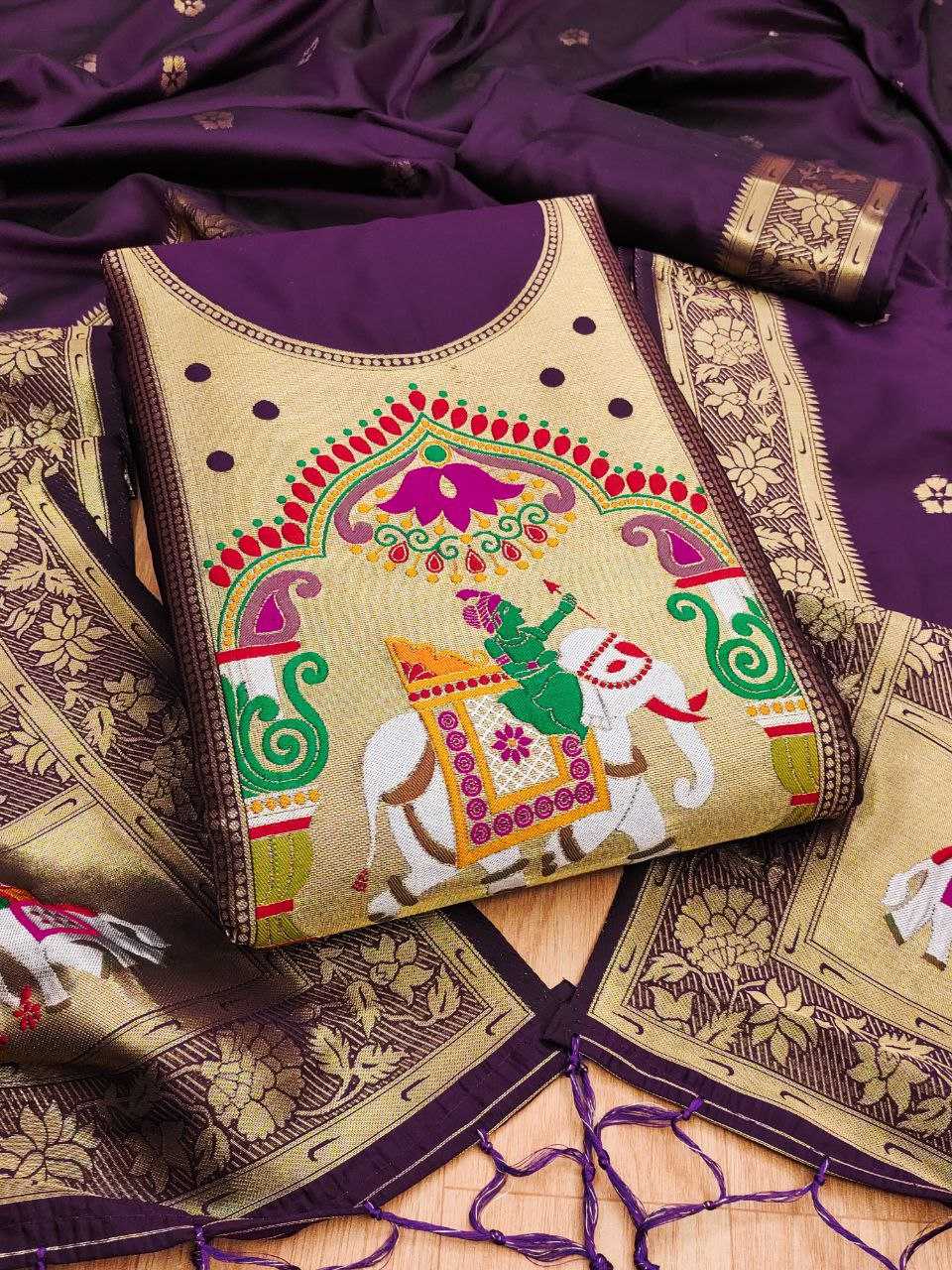 Ynf Soft Silk KESH714 014 Suits & Dresses Wholesale Unstitched Suits Wedding Suits Designer Suits Manufacturer- Kapda Export