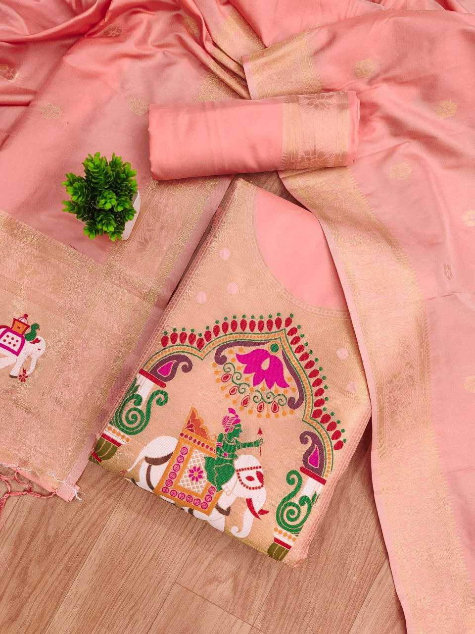 Ynf Soft Silk KESH714 014 Suits & Dresses Wholesale Unstitched Suits Wedding Suits Designer Suits Manufacturer- Kapda Export