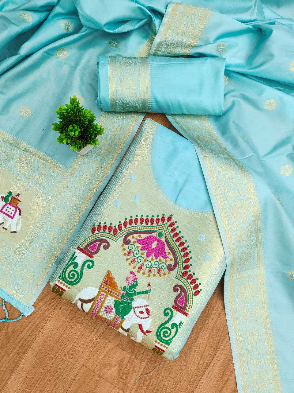 Ynf Soft Silk KESH714 014 Suits & Dresses Wholesale Unstitched Suits Wedding Suits Designer Suits Manufacturer- Kapda Export