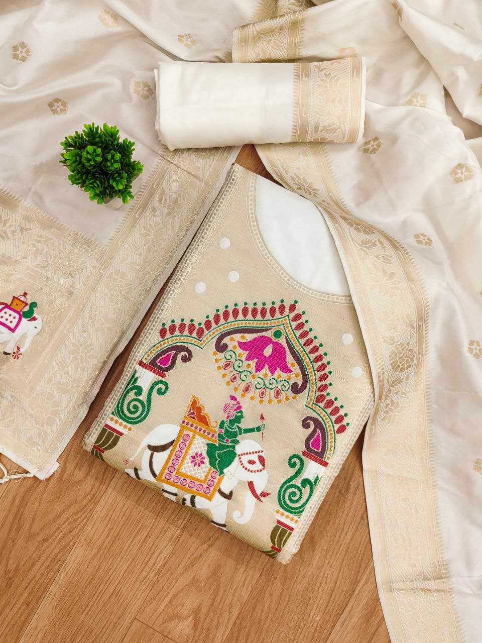 Ynf Soft Silk KESH714 014 Suits & Dresses Wholesale Unstitched Suits Wedding Suits Designer Suits Manufacturer- Kapda Export