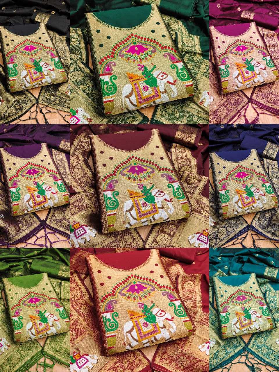 Ynf Soft Silk KESH714 014 Suits & Dresses Wholesale Unstitched Suits Wedding Suits Designer Suits Manufacturer- Kapda Export