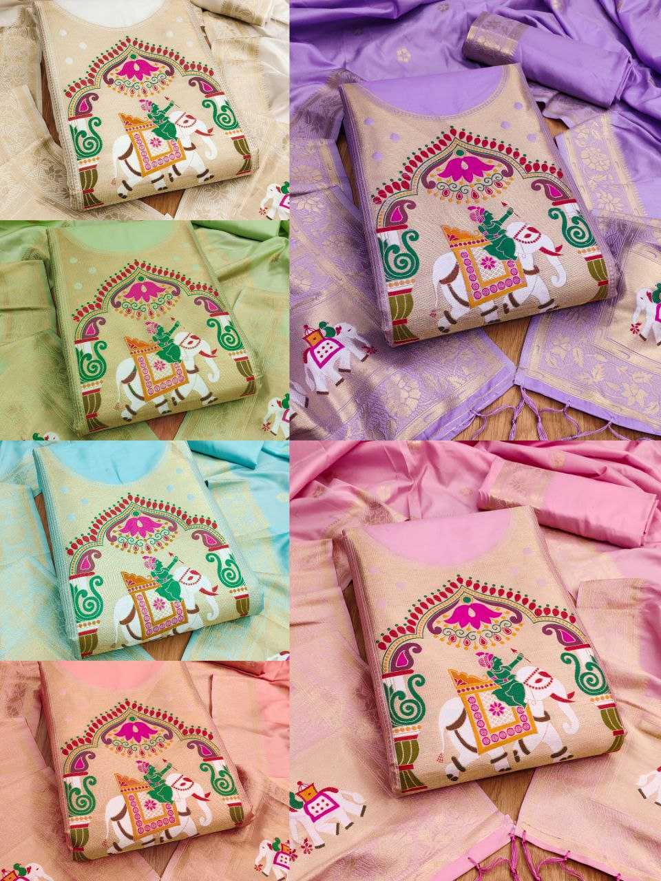 Ynf Soft Silk KESH714 014 Suits & Dresses Wholesale Unstitched Suits Wedding Suits Designer Suits Manufacturer- Kapda Export