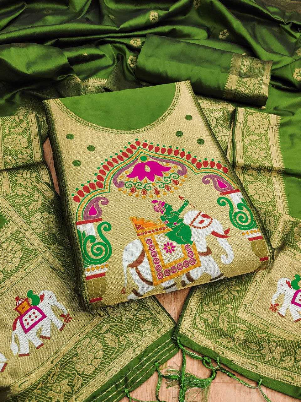 Ynf Soft Silk KESH714 014 Suits & Dresses Wholesale Unstitched Suits Wedding Suits Designer Suits Manufacturer- Kapda Export