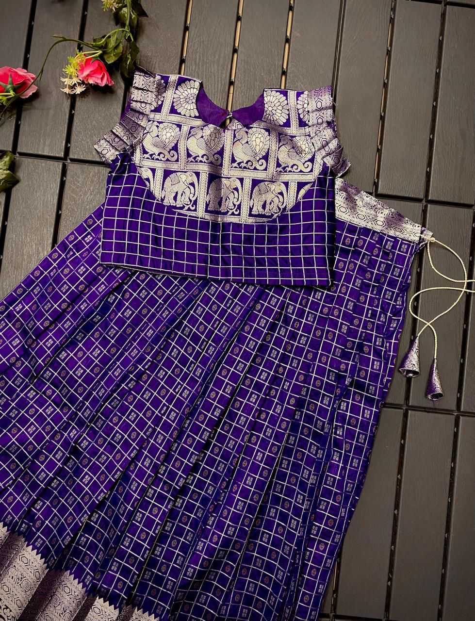 Ynf Soft Silk RIN235 kanchipuram Kids Wear Wholesale Kids Lehenga Kids Ethnic Wear Baby Girl Lehenga Manufacturer- Kapda Export