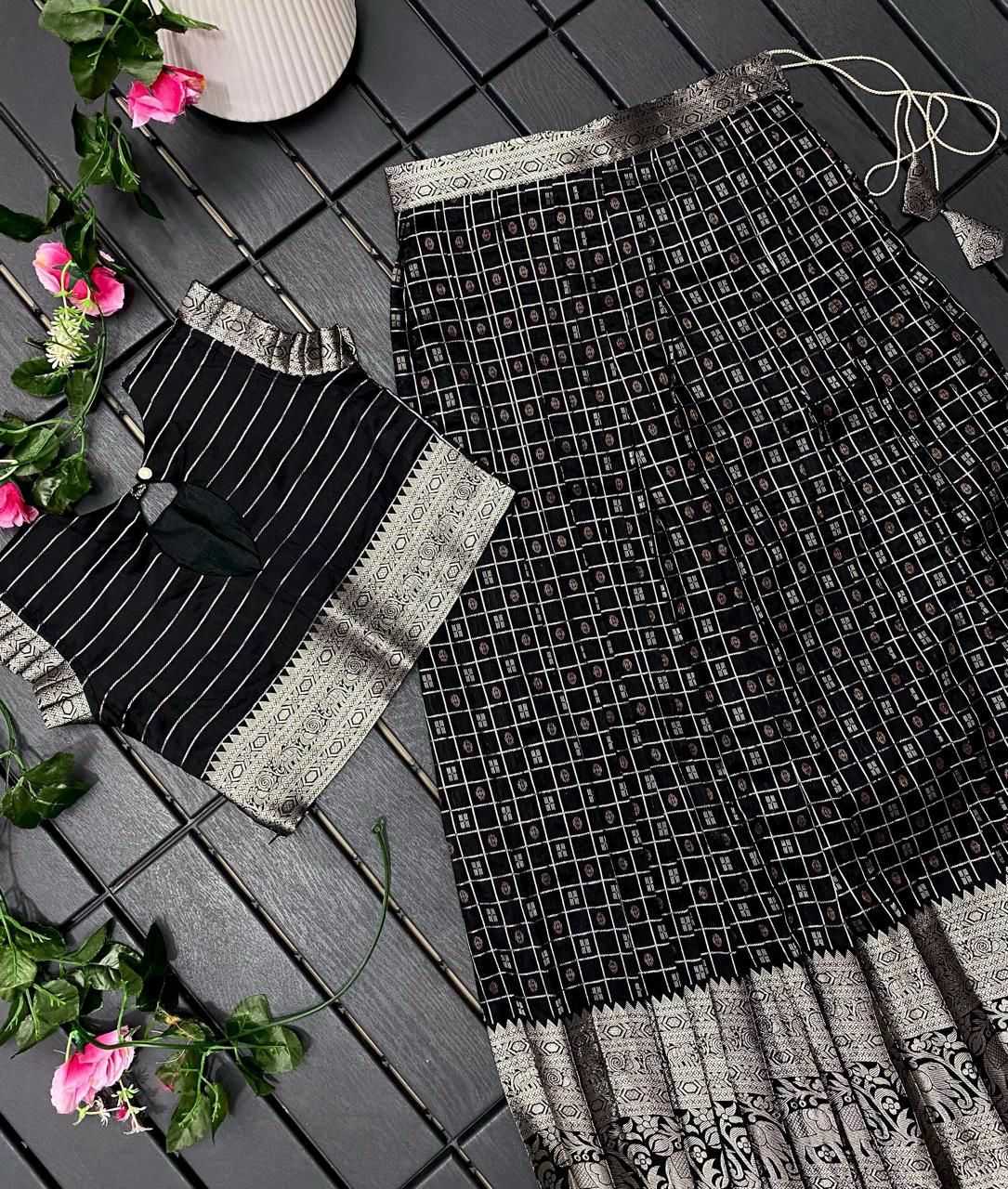 Ynf Soft Silk RIN235 kanchipuram Kids Wear Wholesale Kids Lehenga Kids Ethnic Wear Baby Girl Lehenga Manufacturer- Kapda Export