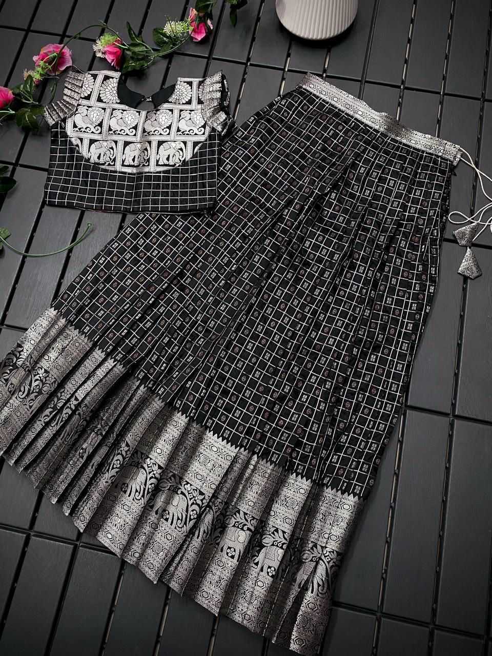 Ynf Soft Silk RIN235 kanchipuram Kids Wear Wholesale Kids Lehenga Kids Ethnic Wear Baby Girl Lehenga Manufacturer- Kapda Export