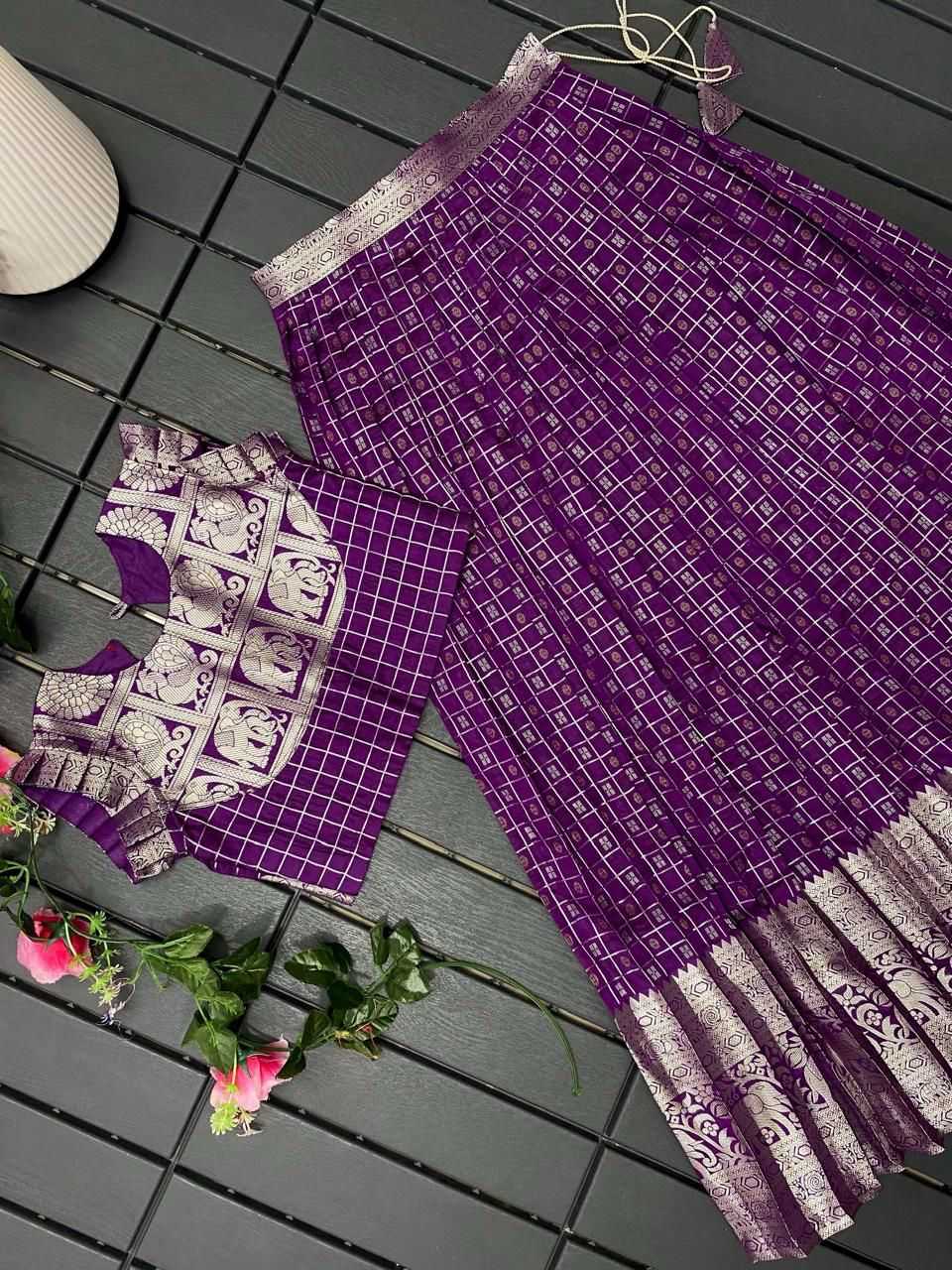 Ynf Soft Silk RIN235 kanchipuram Kids Wear Wholesale Kids Lehenga Kids Ethnic Wear Baby Girl Lehenga Manufacturer- Kapda Export