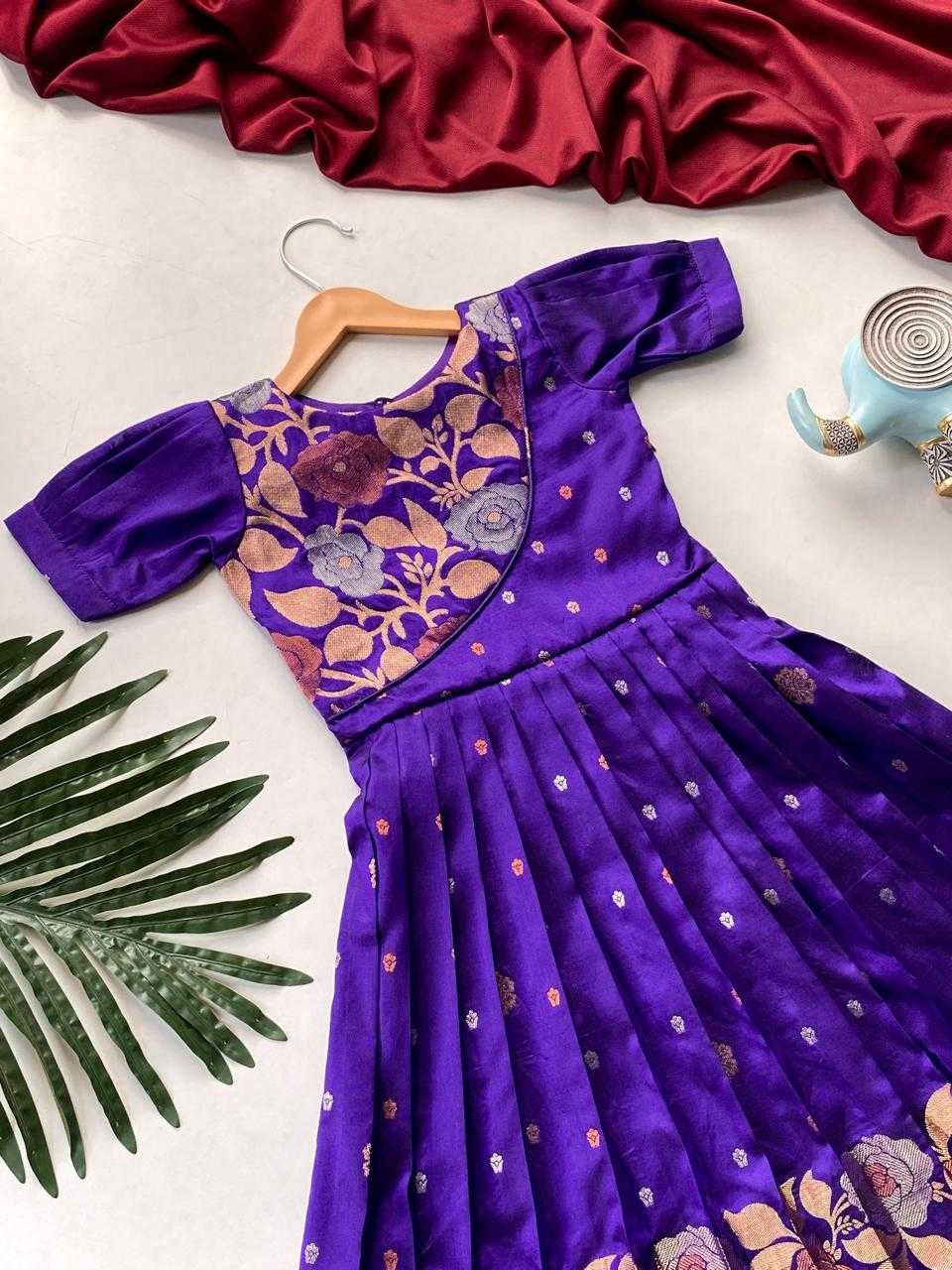 Ynf Soft Silk RIN235 Suhani Kids Wear Wholesale Embroidered Frock Kids Designer Frock Indian Wear For Kids Manufacturer- Kapda Export