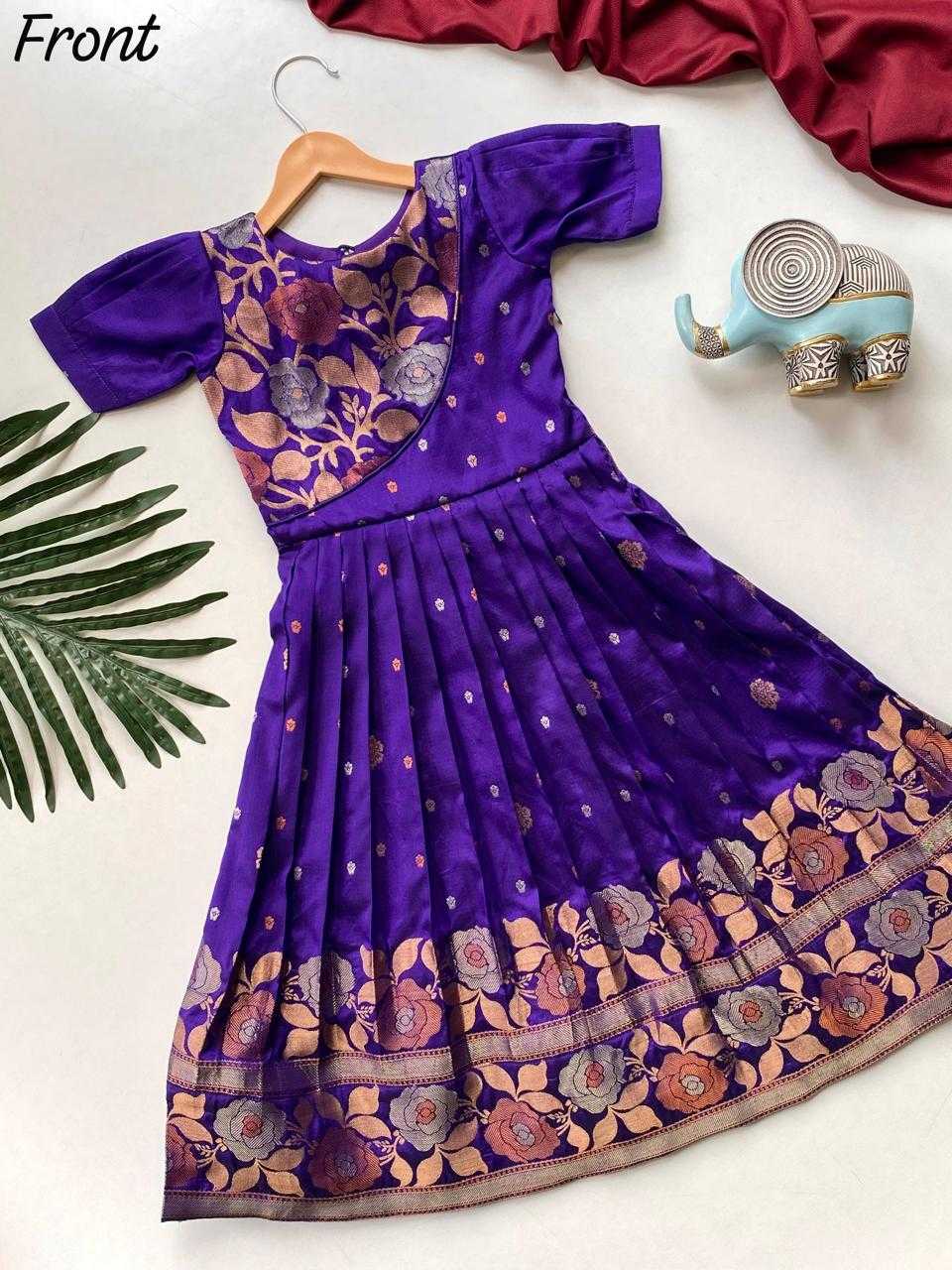 Ynf Soft Silk RIN235 Suhani Kids Wear Wholesale Embroidered Frock Kids Designer Frock Indian Wear For Kids Manufacturer- Kapda Export