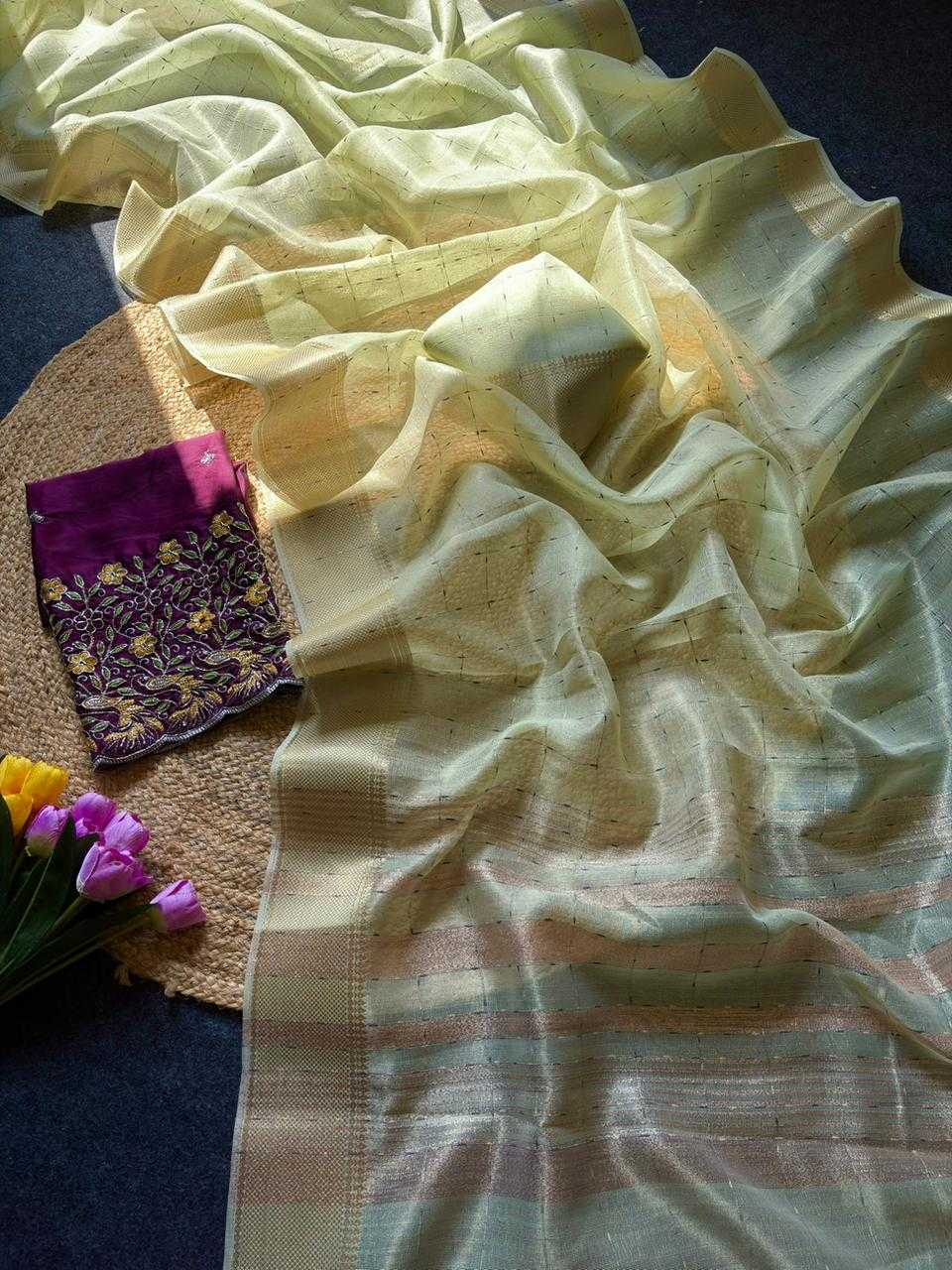 Ynf Soft Tissue KESH592 tissue crush Sarees Wholesale Party Wear Sarees Plain Sarees Festive Sarees Manufacturer- Kapda Export