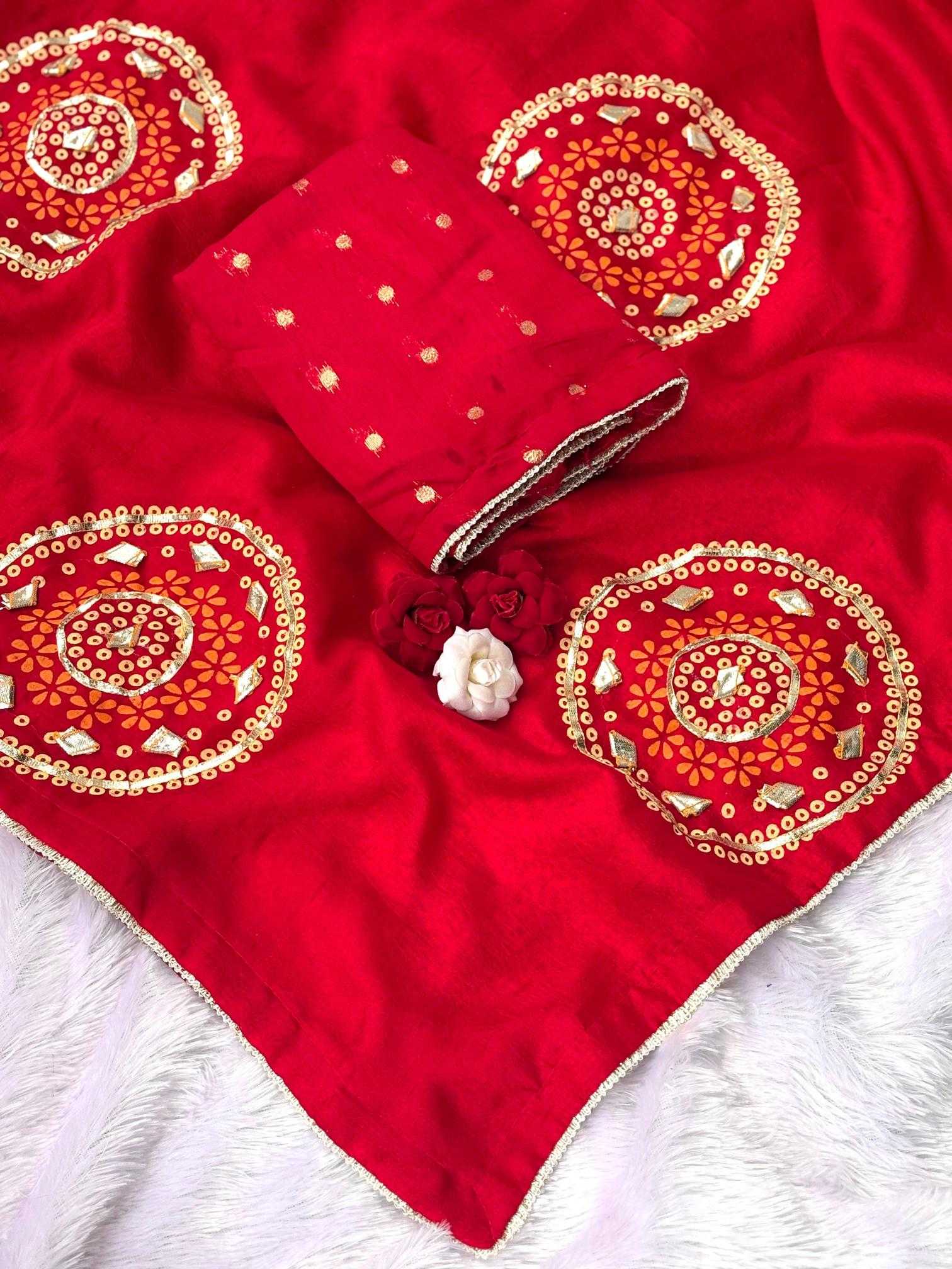 Ynf Soft Vichitra KESH584 rehman Sarees Wholesale Designer Sarees Rajasthani Sarees Gota Work Saree Manufacturer- Kapda Export