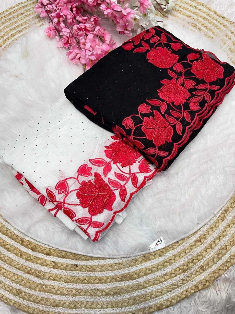 Ynf Soft Vichitra RIN230 521 Sarees Festive Collections Wholesale Embroidered Sarees Swarovski Sarees Sarees With Blouse Manufacturer- Kapda Export