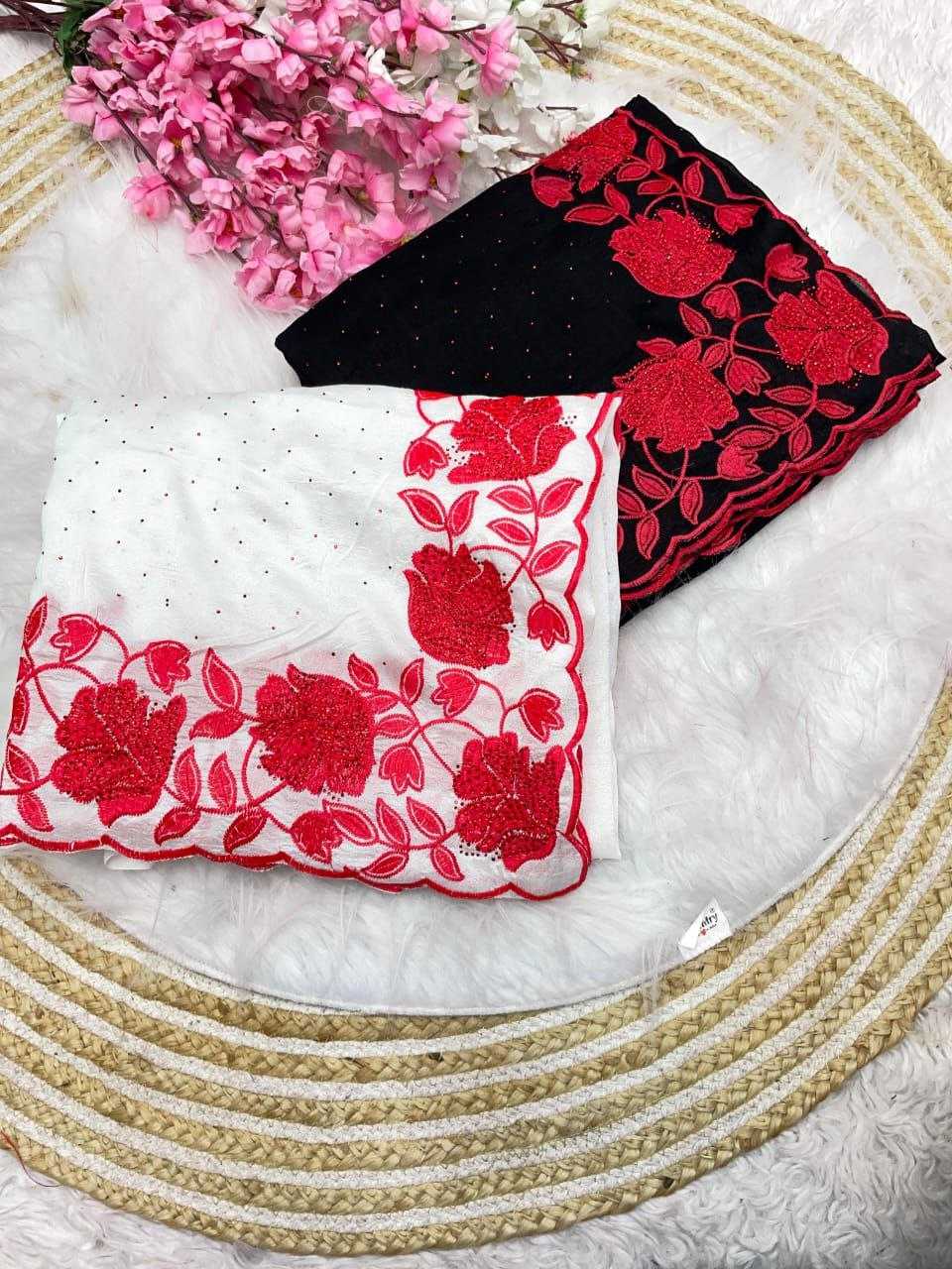 Ynf Soft Vichitra RIN230 521 Sarees Festive Collections Wholesale Embroidered Sarees Swarovski Sarees Sarees With Blouse Manufacturer- Kapda Export