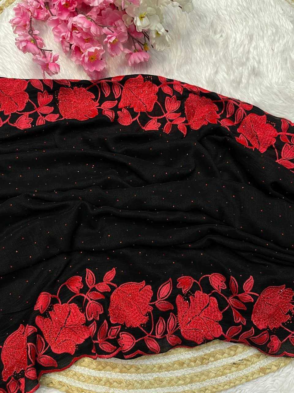 Ynf Soft Vichitra RIN230 521 Sarees Festive Collections Wholesale Embroidered Sarees Swarovski Sarees Sarees With Blouse Manufacturer- Kapda Export