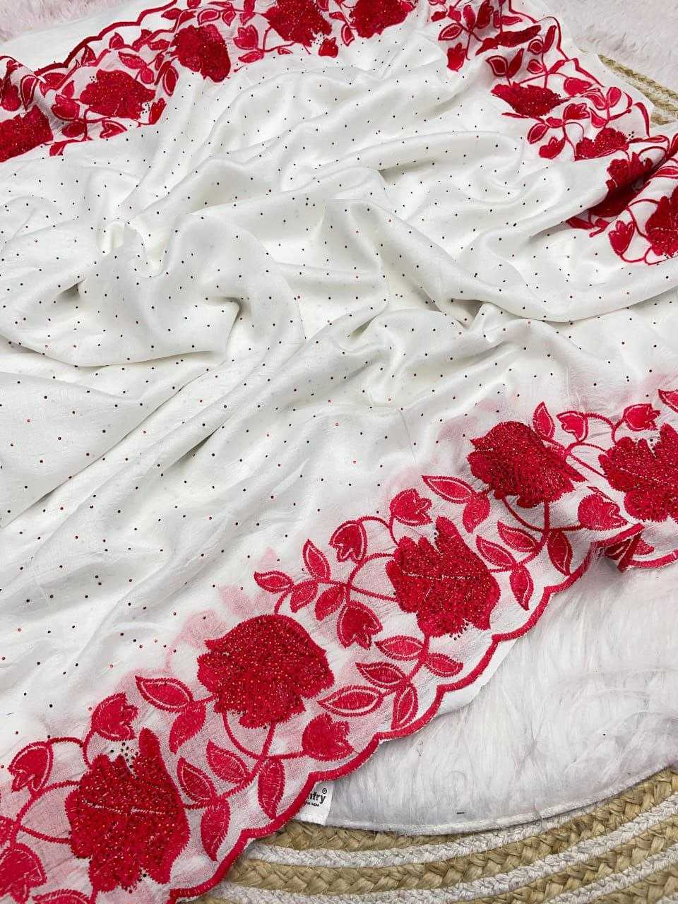 Ynf Soft Vichitra RIN230 521 Sarees Festive Collections Wholesale Embroidered Sarees Swarovski Sarees Sarees With Blouse Manufacturer- Kapda Export