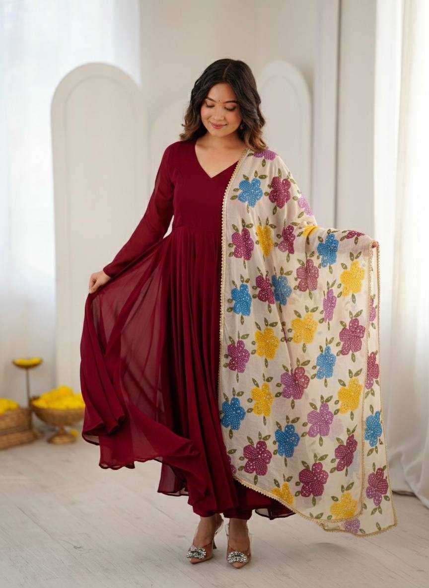 Ynf Tabby Silk Organza KESH499 5323 Duppatas Wholesale Printed Duppata Manufacturer- Kapda Export