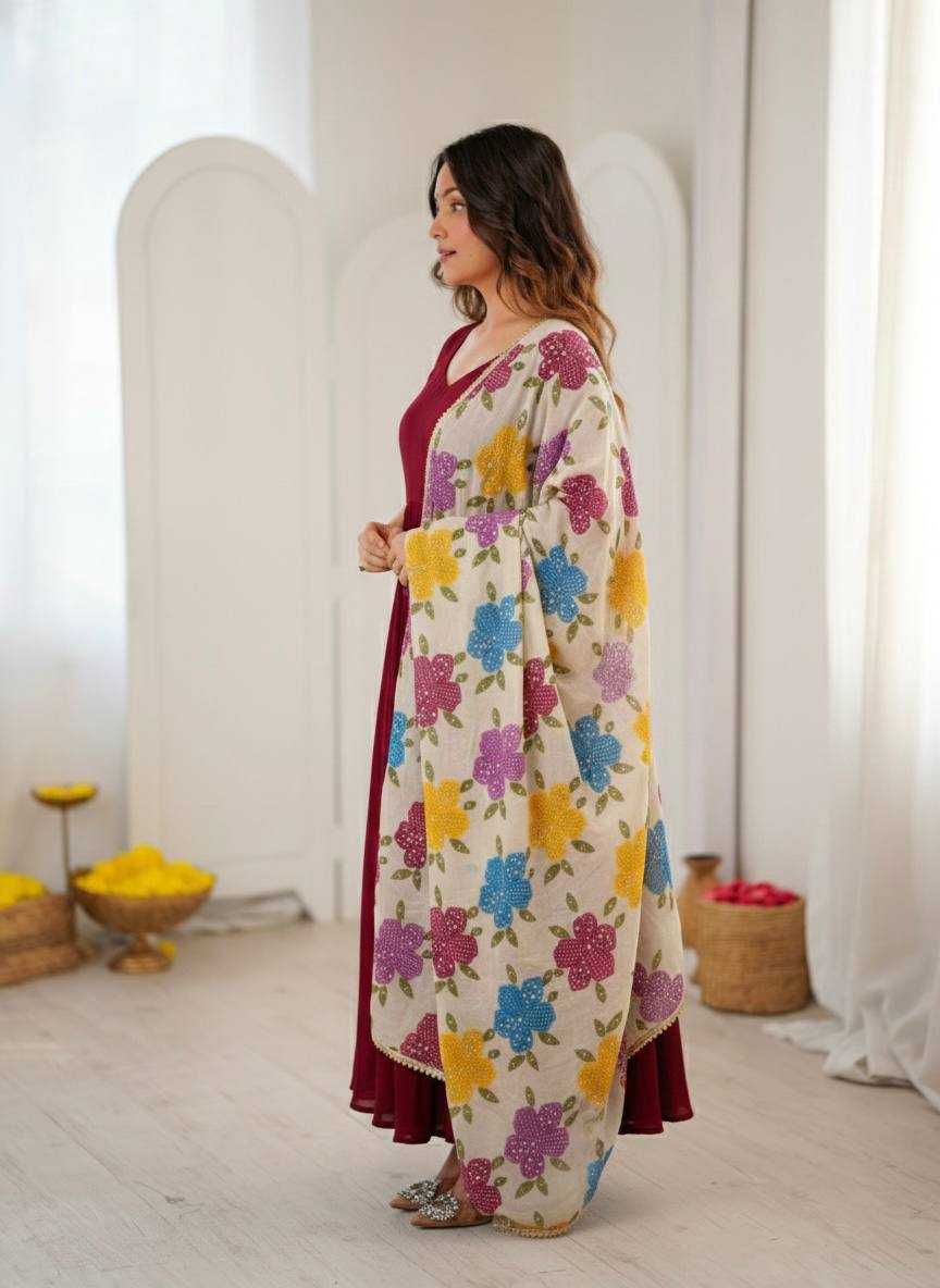 Ynf Tabby Silk Organza KESH499 5323 Duppatas Wholesale Printed Duppata Manufacturer- Kapda Export