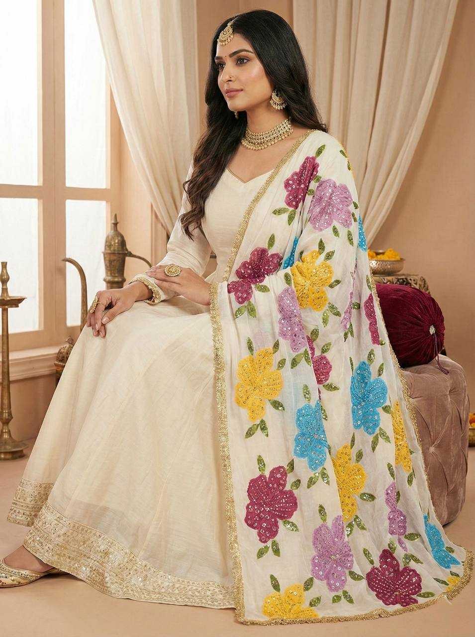 Ynf Tabby Silk Organza KESH499 5323 Duppatas Wholesale Printed Duppata Manufacturer- Kapda Export