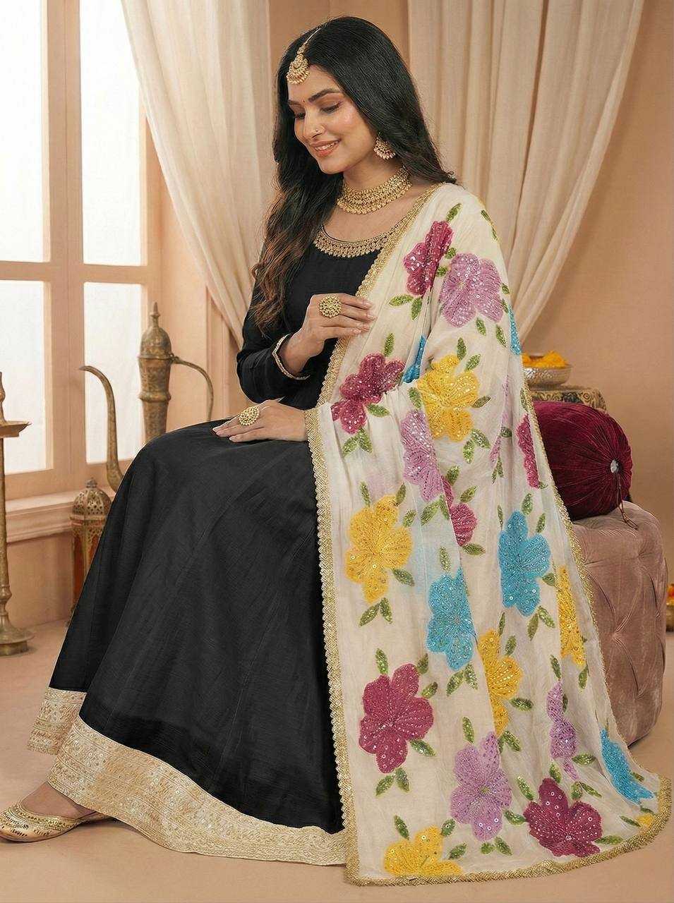 Ynf Tabby Silk Organza KESH499 5323 Duppatas Wholesale Printed Duppata Manufacturer- Kapda Export