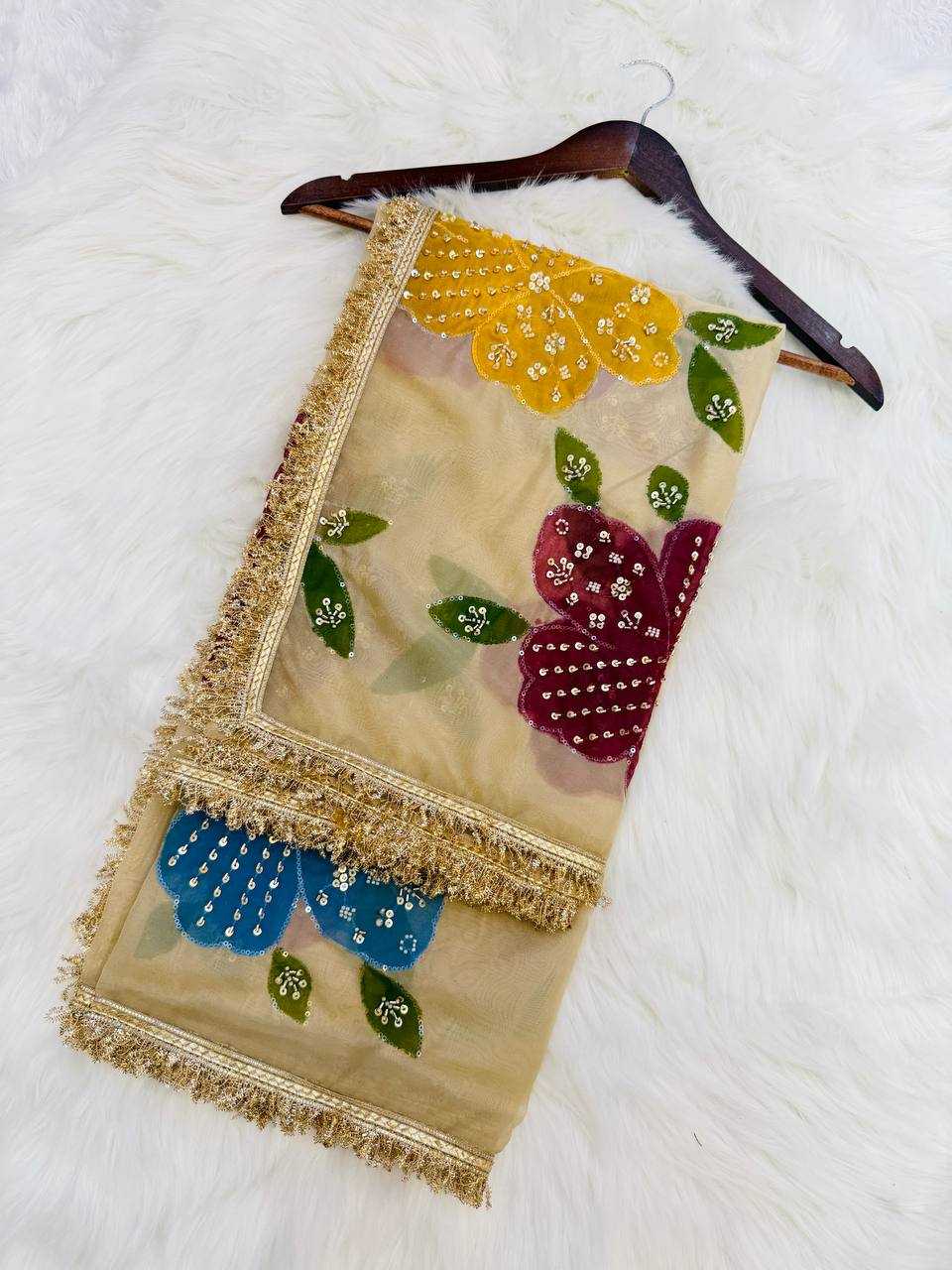 Ynf Tabby Silk Organza KESH499 5323 Duppatas Wholesale Printed Duppata Manufacturer- Kapda Export