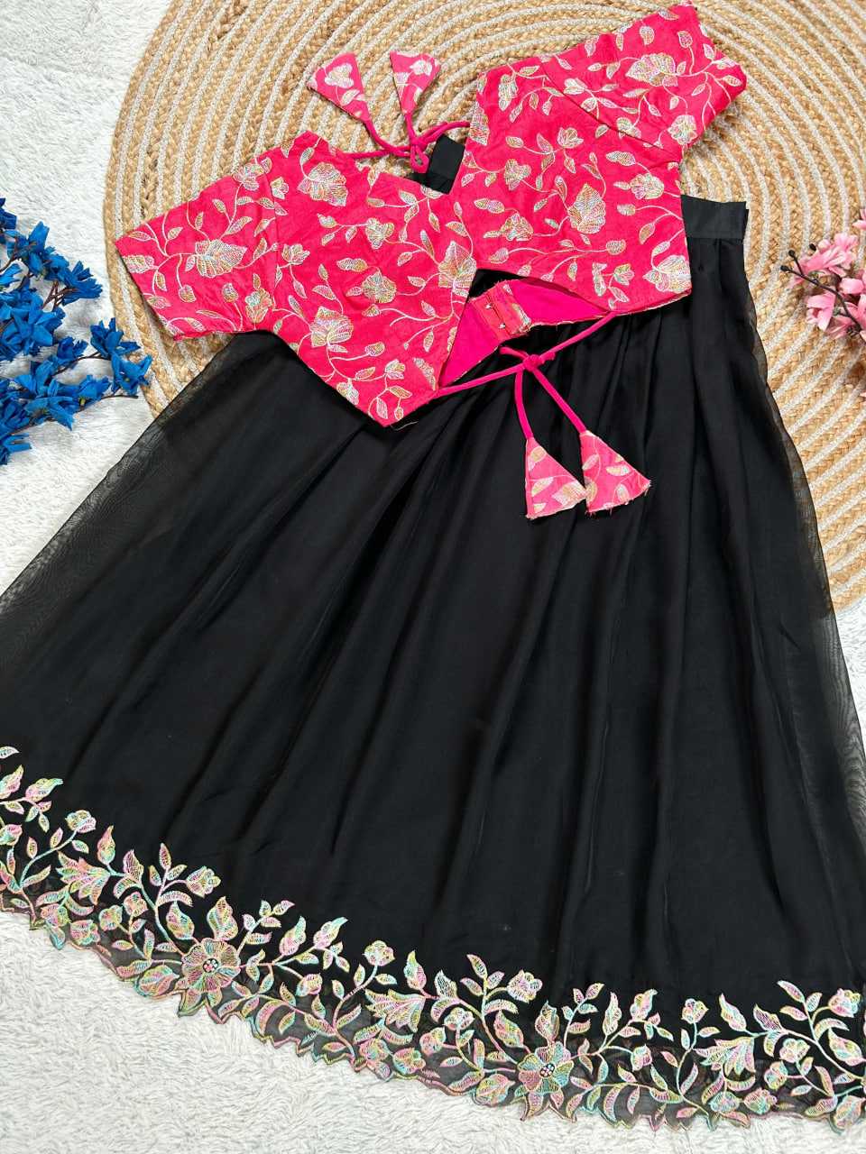 Ynf Tabby Silk RIN235 Raw Silk Kids Wear Wholesale Kids Lehenga Kids Lehenga Choli Baby Girl Lehenga Manufacturer- Kapda Export