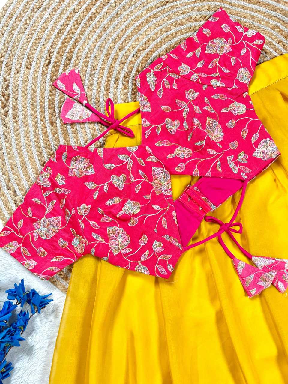 Ynf Tabby Silk RIN235 Raw Silk Kids Wear Wholesale Kids Lehenga Kids Lehenga Choli Baby Girl Lehenga Manufacturer- Kapda Export