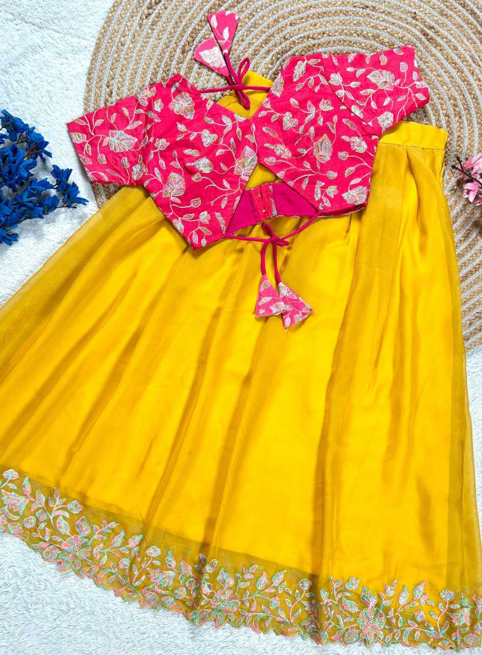 Ynf Tabby Silk RIN235 tabby silk Kids Wear Wholesale Kids Lehenga Kids Lehenga Choli Baby Girl Lehenga Manufacturer- Kapda Export