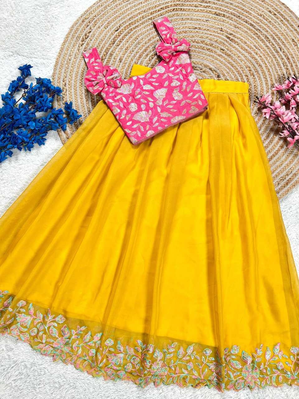 Ynf Tabby Silk RIN235 tabby silk Kids Wear Wholesale Kids Lehenga Kids Lehenga Choli Baby Girl Lehenga Manufacturer- Kapda Export