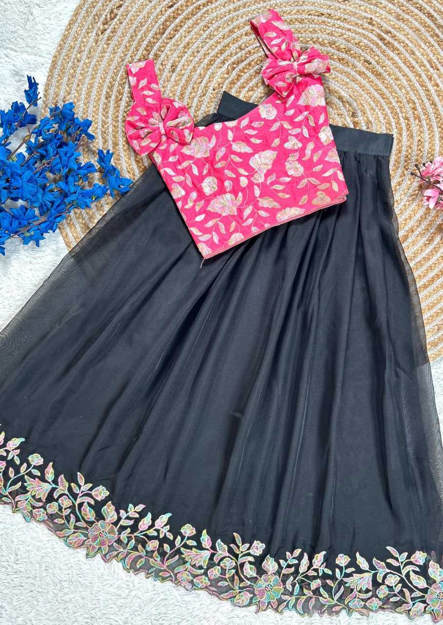 Ynf Tabby Silk RIN235 tabby silk Kids Wear Wholesale Kids Lehenga Kids Lehenga Choli Baby Girl Lehenga Manufacturer- Kapda Export