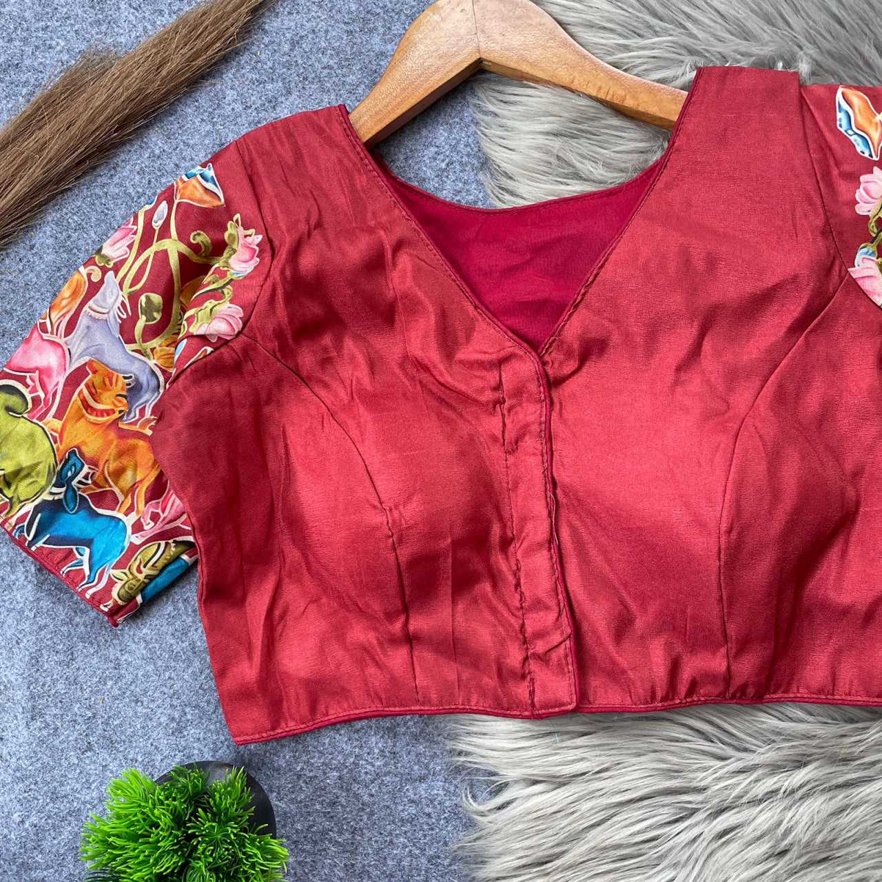 Ynf Tissue Silk KESH426 157 Readymade Blouses Festive Collections Wholesale Party Wear Blouse Fashion Blouse Silk Blouse Manufacturer- Kapda Export