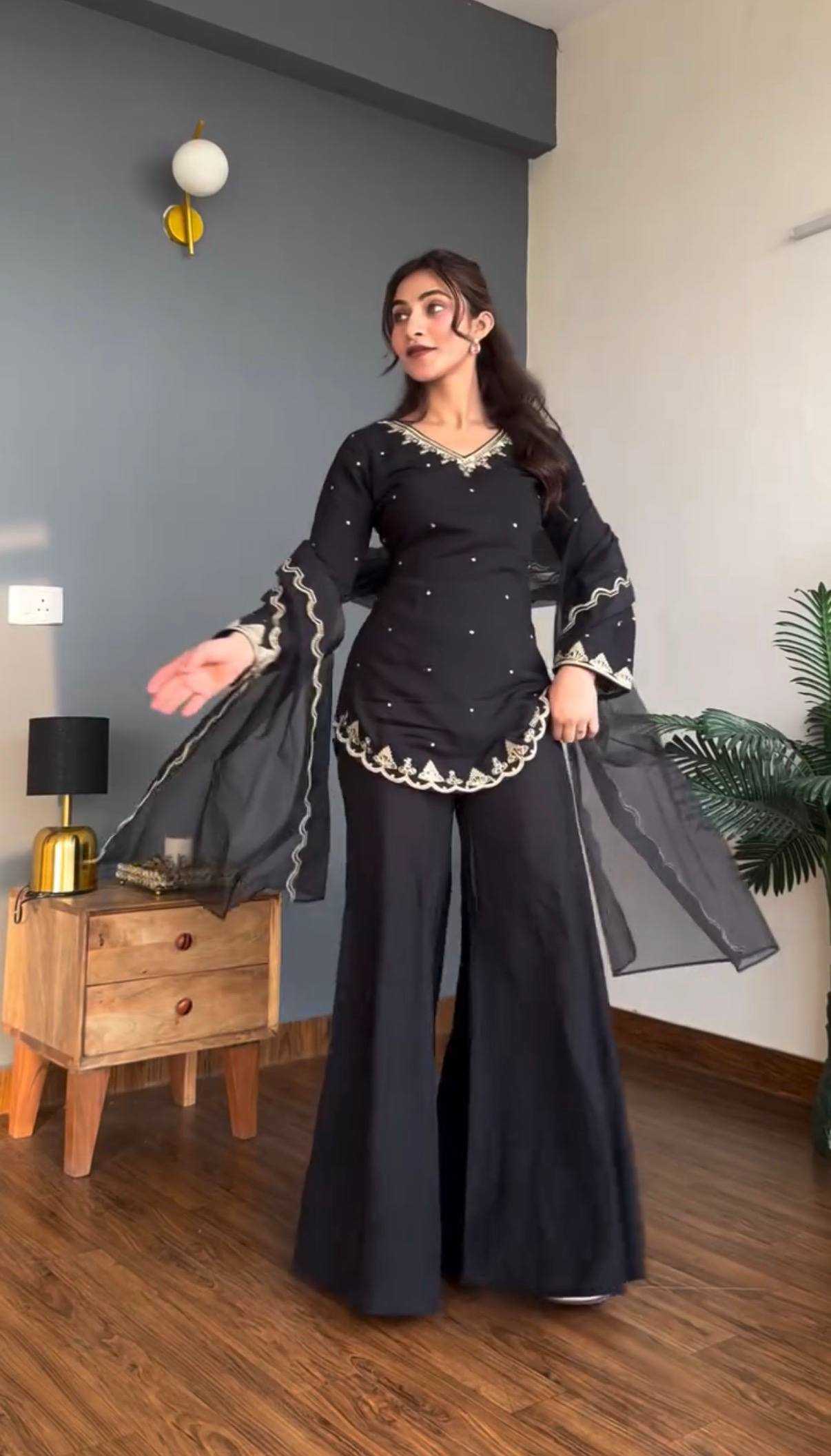 Ynf Tissue Silk RIN215 1160 Kurti Wholesale Party Wear Kurtis Embroidered Kurtis Full Sleeve Kurti Manufacturer- Kapda Export