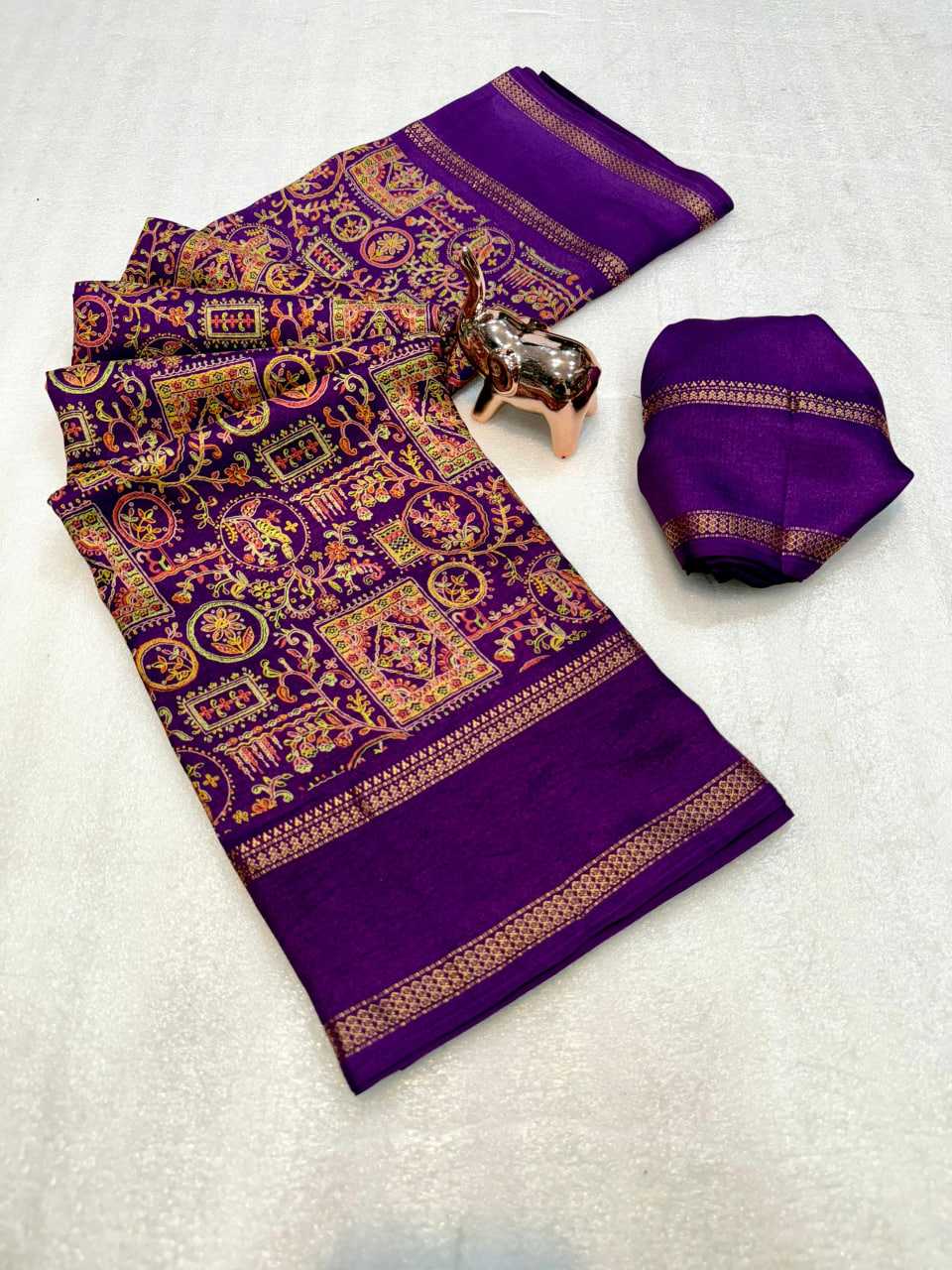 Ynf Tussar Silk KESH695 RAJSUTRA-3 Sarees Wholesale Printed Sarees Lace Border Sarees Kashmiri Sarees Manufacturer- Kapda Export