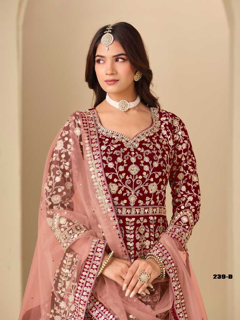 Ynf Velvet KESH481 AANAYA VOL 239 Lehengas Wholesale Designer Lehenga Wedding Lehenga Velvet Lehenga Manufacturer- Kapda Export