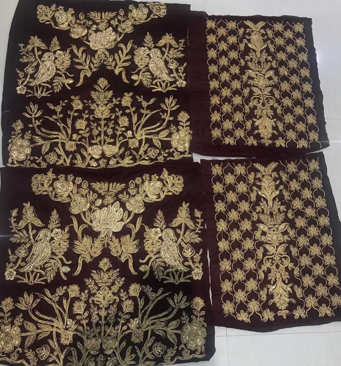 Ynf Velvet KESH494 PEACOCK Lehengas Wholesale Bridal Lehenga Embroidered Lehenga Velvet Lehenga Manufacturer- Kapda Export